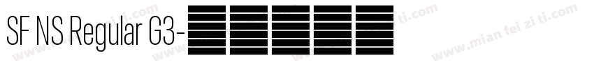 SF NS Regular G3字体转换